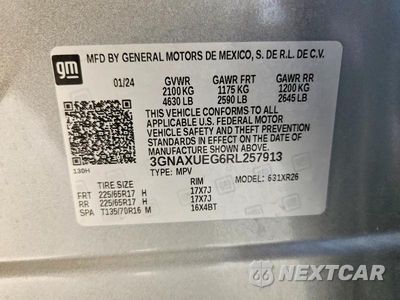 Zdjęcie 13 z 13 samochodu: 2024 CHEVROLET EQUINOX LT VIN:3GNAXUEG6RL257913 - miniatura