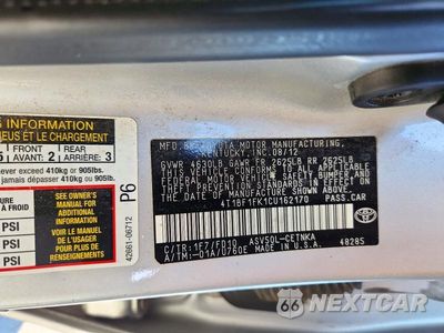 Zdjęcie 12 z 12 samochodu: 2012 TOYOTA CAMRY LE VIN:4T1BF1FK1CU162170 - miniatura