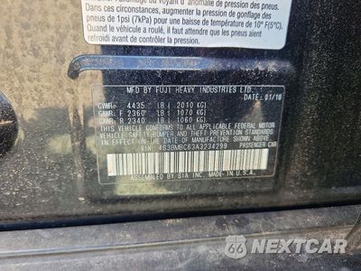 Zdjęcie 12 z 12 samochodu: 2010 SUBARU LEGACY 2.5I PREMIUM VIN:4S3BMBC63A3234299 - miniatura