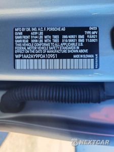 Zdjęcie 13 z 13 samochodu: 2023 PORSCHE CAYENNE BASE VIN:WP1AA2AY9PDA10951 - miniatura