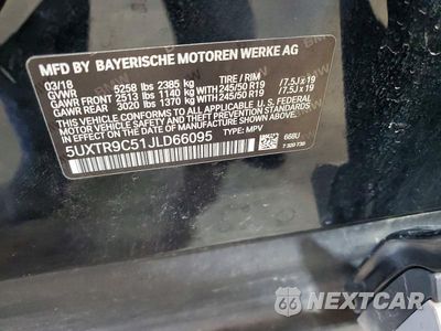 Zdjęcie 13 z 13 samochodu: 2018 BMW X3 XDRIVE30I VIN:5UXTR9C51JLD66095 - miniatura
