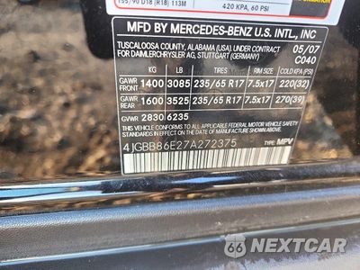 Zdjęcie 12 z 12 samochodu: 2007 MERCEDES-BENZ ML 350 VIN:4JGBB86E27A272375 - miniatura