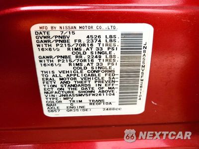 Zdjęcie 13 z 13 samochodu: 2015 NISSAN ROGUE SELECT S VIN:JN8AS5MV5FW261104 - miniatura