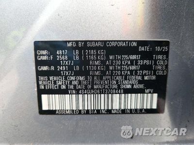 Zdjęcie 14 z 14 samochodu: 2026 SUBARU CROSSTREK PREMIUM VIN:4S4GUHD61T3708448 - miniatura
