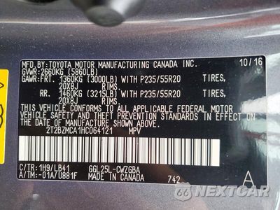 Zdjęcie 13 z 13 samochodu: 2017 LEXUS RX 350 BASE VIN:2T2BZMCA1HC064121 - miniatura