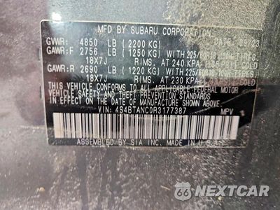 Zdjęcie 12 z 12 samochodu: 2024 SUBARU OUTBACK LIMITED VIN:4S4BTANC0R3177387 - miniatura