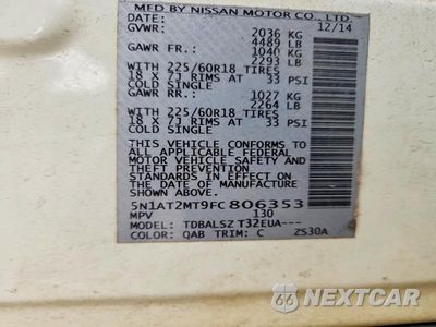 Zdjęcie 13 z 13 samochodu: 2015 NISSAN ROGUE SL VIN:5N1AT2MT9FC806353 - miniatura