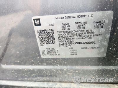Zdjęcie 12 z 12 samochodu: 2019 CHEVROLET TRAVERSE LT VIN:1GNERGKW8KJ266991 - miniatura