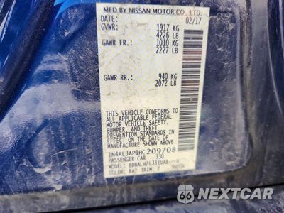 Zdjęcie 12 z 12 samochodu: 2017 NISSAN ALTIMA VIN:1N4AL3AP1HC209708 - miniatura