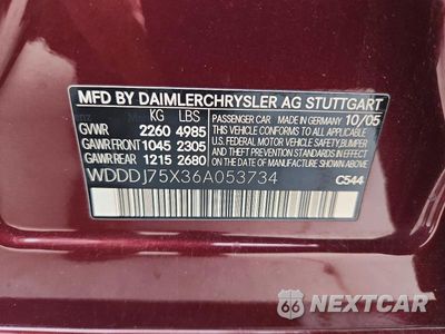 Zdjęcie 12 z 12 samochodu: 2006 MERCEDES-BENZ CLS 500C VIN:WDDDJ75X36A053734 - miniatura