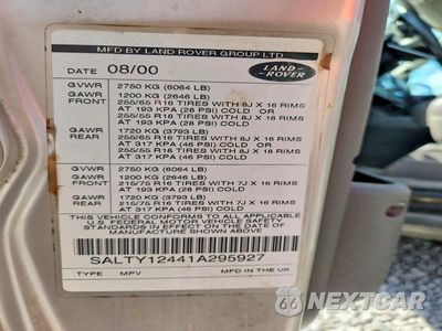 Zdjęcie 12 z 12 samochodu: 2001 LAND ROVER DISCOVERY II SE VIN:SALTY12441A295927 - miniatura