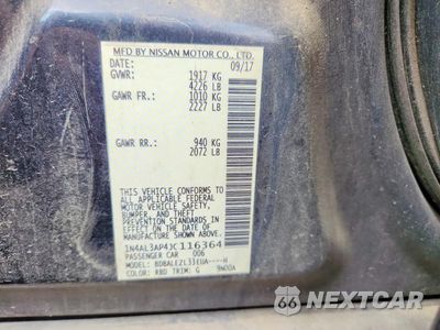 Zdjęcie 12 z 12 samochodu: 2018 NISSAN ALTIMA 2.5 S VIN:1N4AL3AP4JC116364 - miniatura