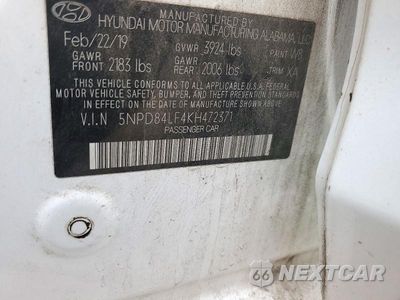 Zdjęcie 13 z 13 samochodu: 2019 HYUNDAI ELANTRA SEL VIN:5NPD84LF4KH472371 - miniatura