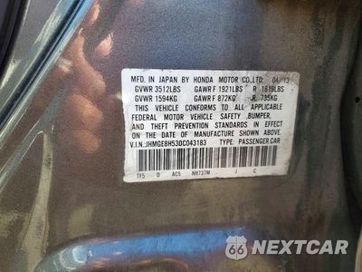 Zdjęcie 13 z 13 samochodu: 2013 HONDA FIT SPORT VIN:JHMGE8H53DC043183 - miniatura