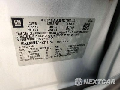 Zdjęcie 14 z 14 samochodu: 2017 GMC ACADIA SLT-1 VIN:1GKKNMLS9HZ311758 - miniatura