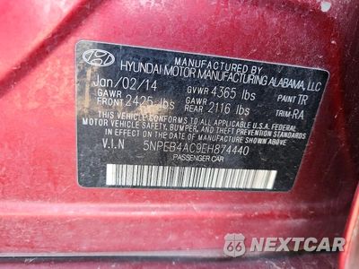Zdjęcie 13 z 13 samochodu: 2014 HYUNDAI SONATA GLS VIN:5NPEB4AC9EH874440 - miniatura