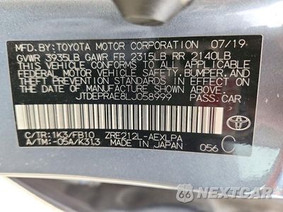 Zdjęcie 12 z 12 samochodu: 2020 TOYOTA COROLLA LE VIN:JTDEPRAE8LJ058999 - miniatura