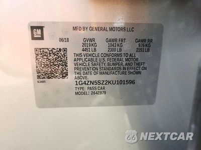 Zdjęcie 12 z 12 samochodu: 2019 BUICK LACROSSE PREFERRED VIN:1G4ZN5SZ2KU101596 - miniatura
