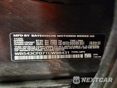 Zdjęcie 13 z 13 samochodu: 2026 BMW IX XDRIVE45 VIN:WB543CF07TCW98431 - miniatura