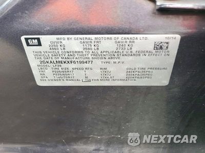 Zdjęcie 13 z 13 samochodu: 2015 GMC TERRAIN SLE VIN:2GKALMEKXF6199477 - miniatura