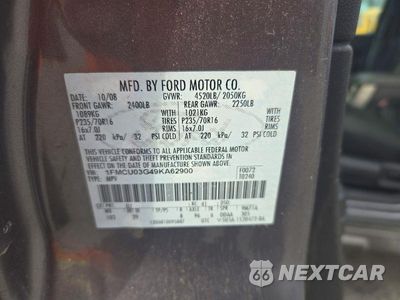 Zdjęcie 13 z 13 samochodu: 2009 FORD ESCAPE XLT VIN:1FMCU03G49KA62900 - miniatura