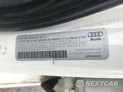 Zdjęcie 13 z 13 samochodu: 2012 AUDI A6 PREMIUM VIN:WAUBGBFC6CN012367 - miniatura
