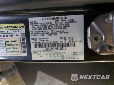 Zdjęcie 13 z 13 samochodu: 2017 FORD FUSION SE VIN:3FA6P0H79HR335735 - miniatura