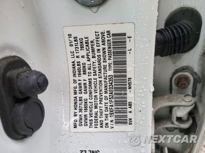 Zdjęcie 13 z 13 samochodu: 2010 HONDA CIVIC VIN:19XFA1F52AE034353 - miniatura