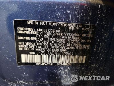Zdjęcie 13 z 13 samochodu: 2015 SUBARU FORESTER 2.5I VIN:JF2SJAAC1FH828543 - miniatura