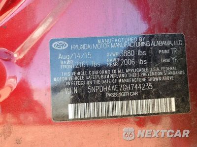 Zdjęcie 12 z 12 samochodu: 2016 HYUNDAI ELANTRA SE VIN:5NPDH4AE7GH744235 - miniatura