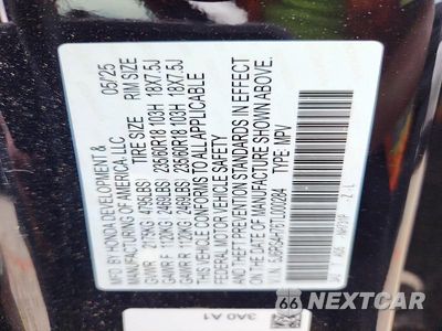 Zdjęcie 13 z 13 samochodu: 2026 HONDA CR-V EXL VIN:5J6RS4H76TL000284 - miniatura