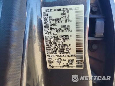 Zdjęcie 12 z 12 samochodu: 2000 NISSAN FRONTIER XE VIN:1N6ED27T5YC414355 - miniatura
