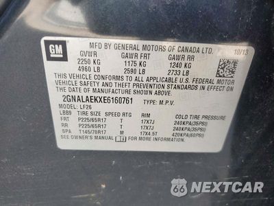 Zdjęcie 13 z 13 samochodu: 2014 CHEVROLET EQUINOX LS VIN:2GNALAEKXE6160761 - miniatura