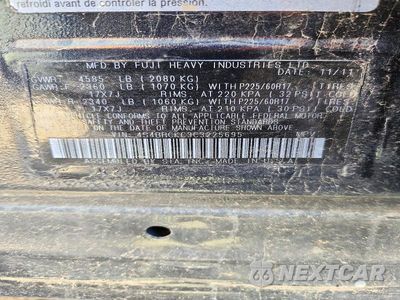 Zdjęcie 13 z 13 samochodu: 2012 SUBARU OUTBACK AUTOMATIC VIN:4S4BRCKC3C3225695 - miniatura