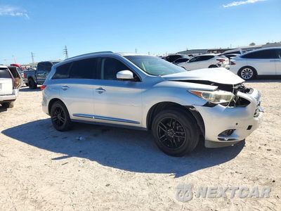 Czwarte zdjęcie samochodu z boku: 2013 INFINITI JX35 BASE VIN:5N1AL0MN2DC308594 - miniatura