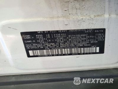 Zdjęcie 14 z 14 samochodu: 2016 SUBARU OUTBACK 2.5I VIN:4S4BSBAC1G3221599 - miniatura