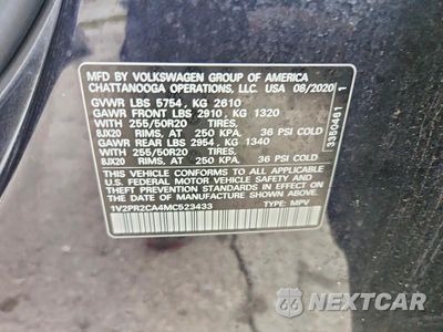 Zdjęcie 14 z 14 samochodu: 2021 VOLKSWAGEN ATLAS SE VIN:1V2PR2CA4MC523433 - miniatura