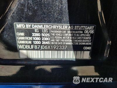 Zdjęcie 12 z 12 samochodu: 2006 MERCEDES-BENZ E350 VIN:WDBUF87J06X192337 - miniatura