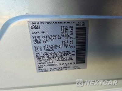 Zdjęcie 14 z 14 samochodu: 2016 INFINITI QX60 BASE VIN:5N1AL0MM0GC525783 - miniatura