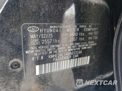 Zdjęcie 12 z 12 samochodu: 2016 HYUNDAI SONATA HYBRID SE VIN:KMHE24L14GA013166 - miniatura