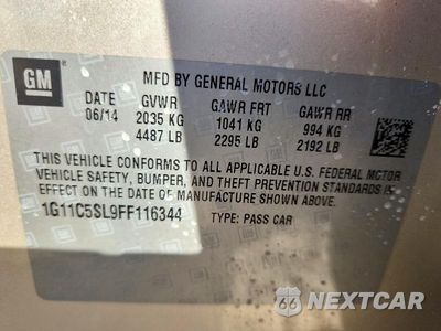 Zdjęcie 12 z 12 samochodu: 2015 CHEVROLET MALIBU 1LT VIN:1G11C5SL9FF116344 - miniatura