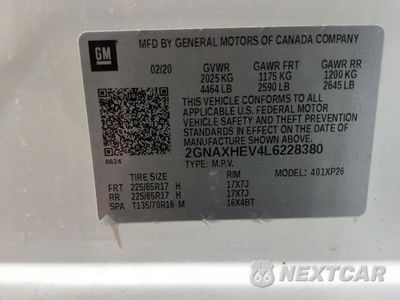 Zdjęcie 13 z 13 samochodu: 2020 CHEVROLET EQUINOX LS VIN:2GNAXHEV4L6228380 - miniatura