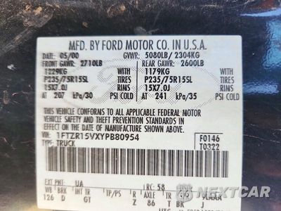 Zdjęcie 12 z 12 samochodu: 2000 FORD RANGER SUPER CAB VIN:1FTZR15VXYPB80954 - miniatura