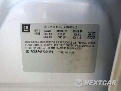 Zdjęcie 13 z 13 samochodu: 2015 CHEVROLET CRUZE LTZ VIN:1G1PG5SB9F7261089 - miniatura