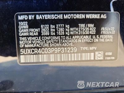 Zdjęcie 13 z 13 samochodu: 2023 BMW X5 SDRIVE 40I VIN:5UXCR4C03P9P31239 - miniatura