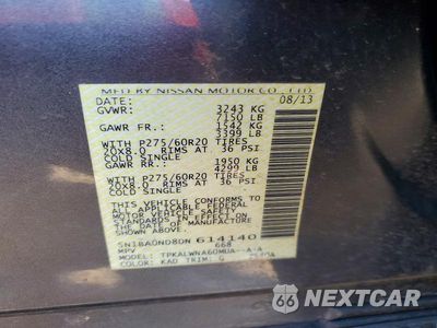 Zdjęcie 13 z 13 samochodu: 2013 NISSAN ARMADA SV VIN:5N1BA0ND8DN614140 - miniatura