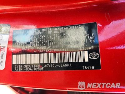 Zdjęcie 13 z 13 samochodu: 2007 TOYOTA CAMRY LE VIN:4T1BE46K57U066942 - miniatura