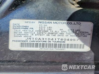 Zdjęcie 12 z 12 samochodu: 2001 NISSAN MAXIMA GXE VIN:JN1CA31D41T604957 - miniatura