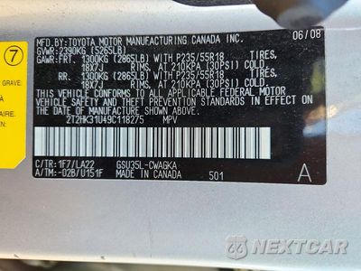 Zdjęcie 14 z 14 samochodu: 2009 LEXUS RX 350 VIN:2T2HK31U49C118275 - miniatura