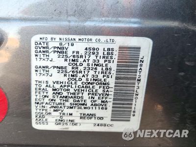 Zdjęcie 13 z 13 samochodu: 2020 NISSAN ROGUE SV VIN:JN8AT2MT3LW011169 - miniatura